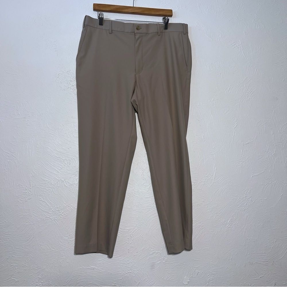 Hart Schaffner Marx Dress Pants Mens Sz 36  Beige  Golf Preppy
